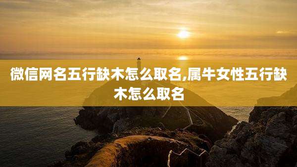 微信网名五行缺木怎么取名,属牛女性五行缺木怎么取名