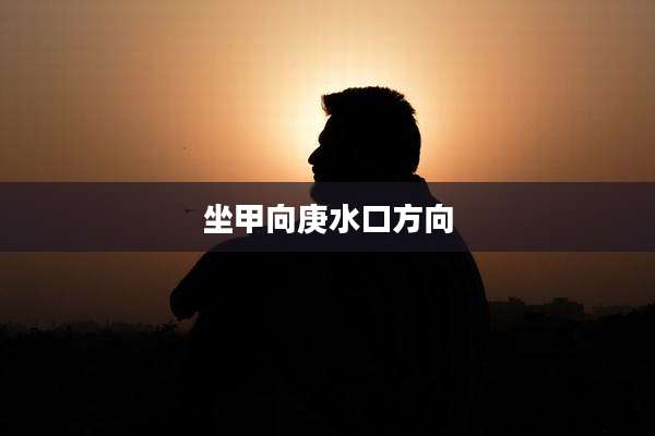 坐甲向庚水口方向