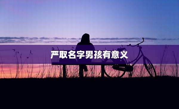 严取名字男孩有意义