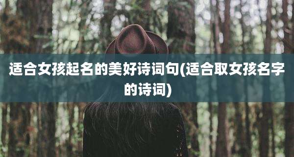 适合女孩起名的美好诗词句(适合取女孩名字的诗词)