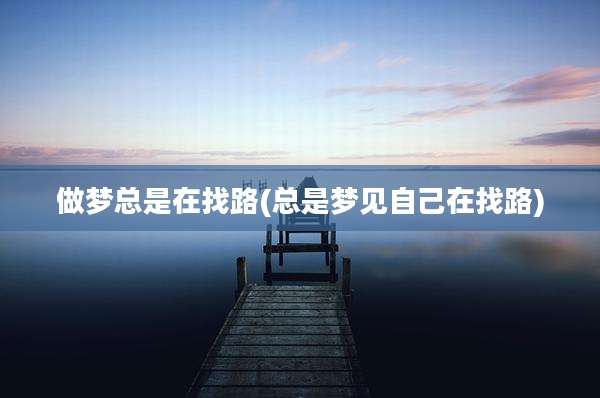 做梦总是在找路(总是梦见自己在找路)