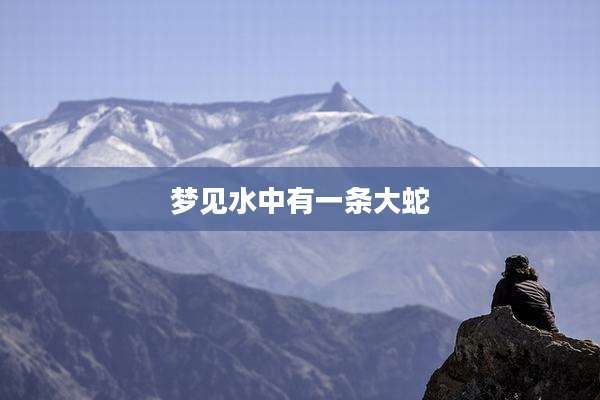 梦见水中有一条大蛇