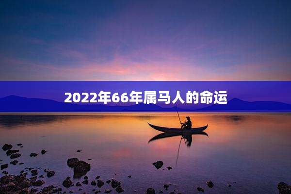 2022年66年属马人的命运