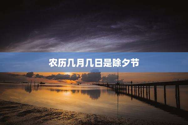 农历几月几日是除夕节