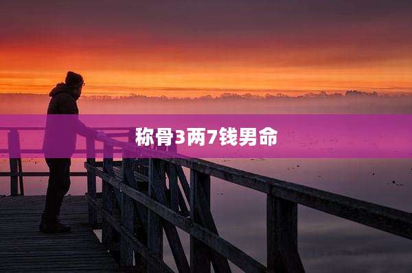 称骨3两7钱男命