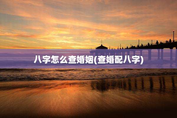 八字怎么查婚姻(查婚配八字)