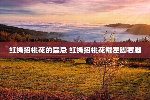 红绳招桃花的禁忌 红绳招桃花戴左脚右脚