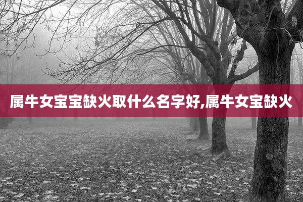 属牛女宝宝缺火取什么名字好,属牛女宝缺火
