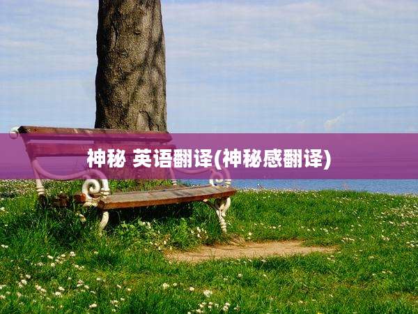 神秘 英语翻译(神秘感翻译)