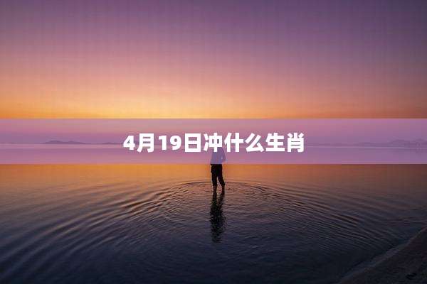4月19日冲什么生肖
