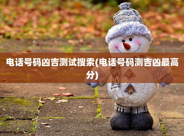 电话号码凶吉测试搜索(电话号码测吉凶最高分)