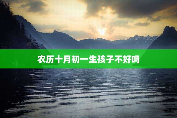 农历十月初一生孩子不好吗