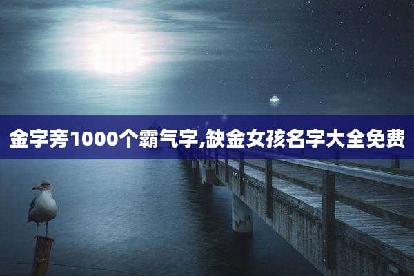 金字旁1000个霸气字,缺金女孩名字大全免费