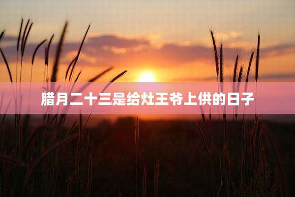 腊月二十三是给灶王爷上供的日子