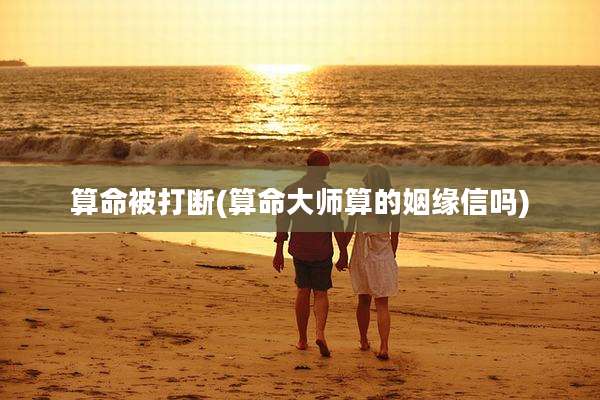 算命被打断(算命大师算的姻缘信吗)