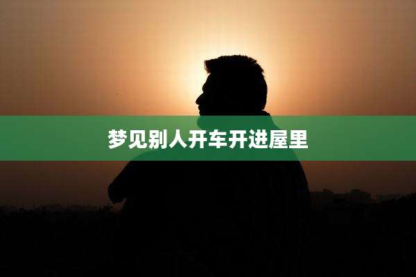 梦见别人开车开进屋里