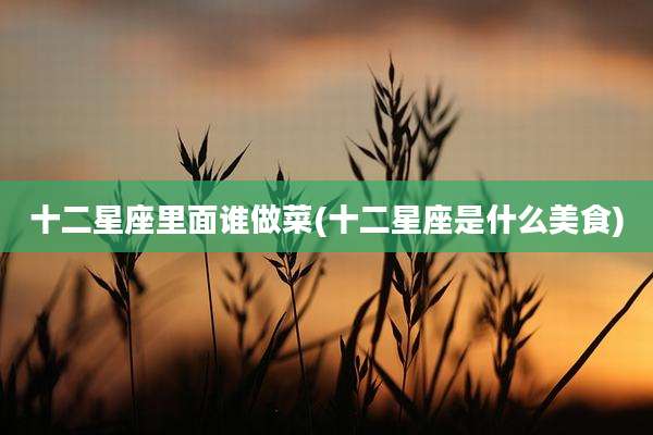 十二星座里面谁做菜(十二星座是什么美食)