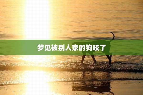 梦见被别人家的狗咬了