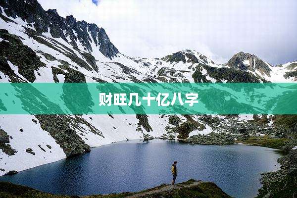 财旺几十亿八字