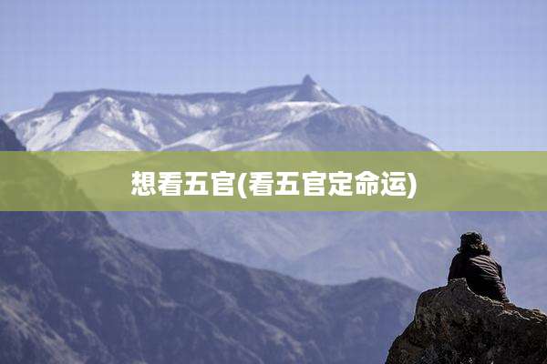 想看五官(看五官定命运)