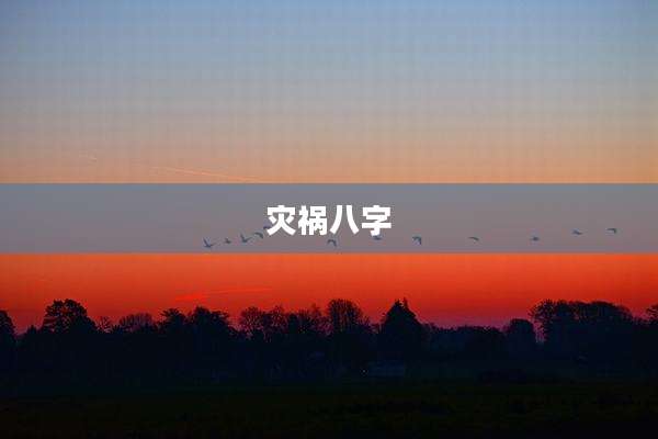 灾祸八字