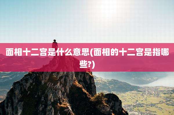 面相十二宫是什么意思(面相的十二宫是指哪些?)