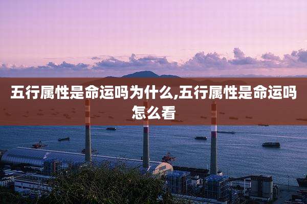 五行属性是命运吗为什么,五行属性是命运吗怎么看