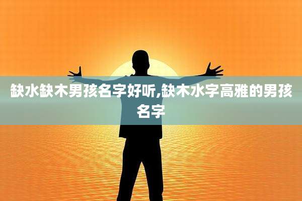 缺水缺木男孩名字好听,缺木水字高雅的男孩名字