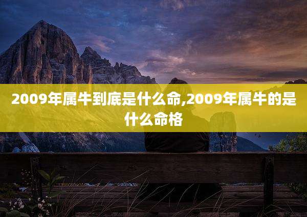 2009年属牛到底是什么命,2009年属牛的是什么命格