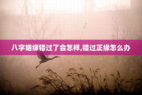 八字姻缘错过了会怎样,错过正缘怎么办