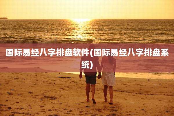 国际易经八字排盘软件(国际易经八字排盘系统)