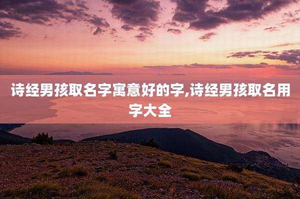 诗经男孩取名字寓意好的字,诗经男孩取名用字大全