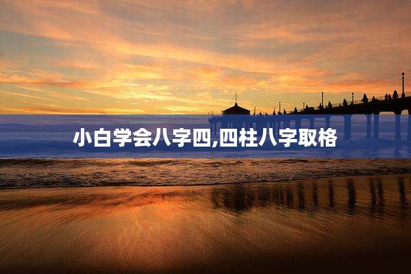 小白学会八字四,四柱八字取格