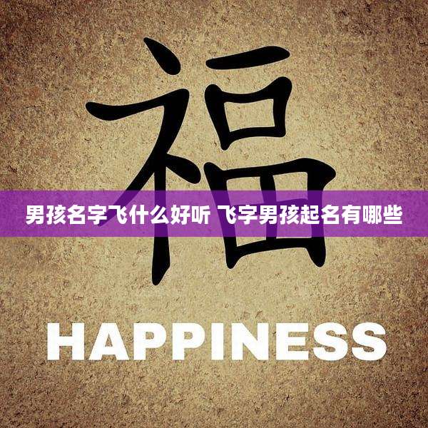 男孩名字飞什么好听 飞字男孩起名有哪些