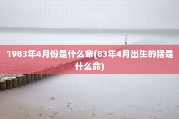 1983年4月份是什么命(83年4月出生的猪是什么命)
