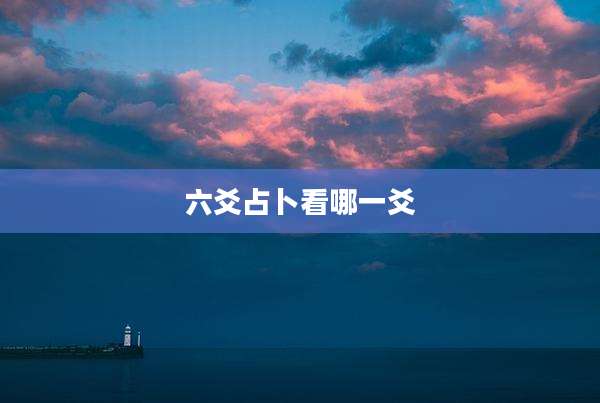六爻占卜看哪一爻