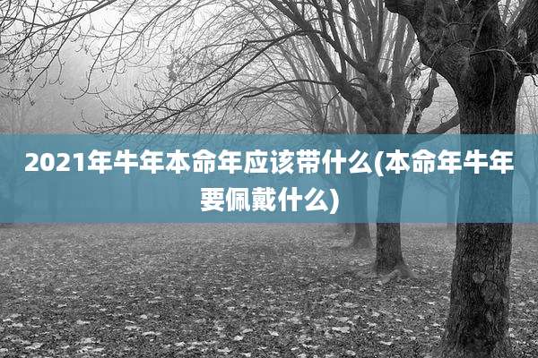 2021年牛年本命年应该带什么(本命年牛年要佩戴什么)