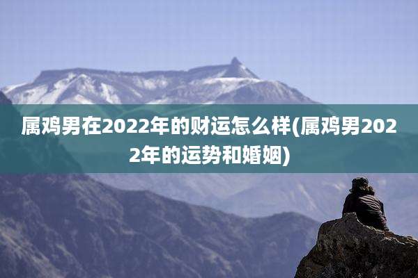 属鸡男在2022年的财运怎么样(属鸡男2022年的运势和婚姻)