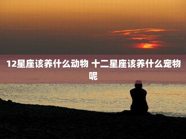 12星座该养什么动物 十二星座该养什么宠物呢