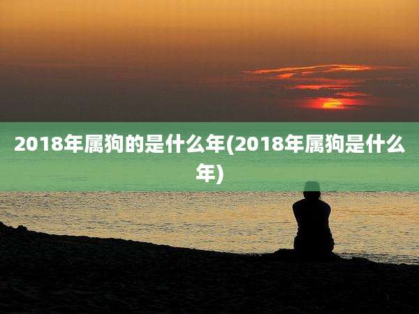 2018年属狗的是什么年(2018年属狗是什么年)