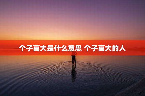 个子高大是什么意思 个子高大的人