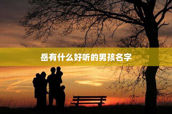 岳有什么好听的男孩名字