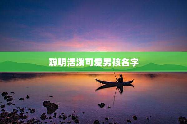 聪明活泼可爱男孩名字