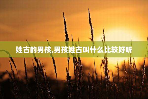 姓古的男孩,男孩姓古叫什么比较好听