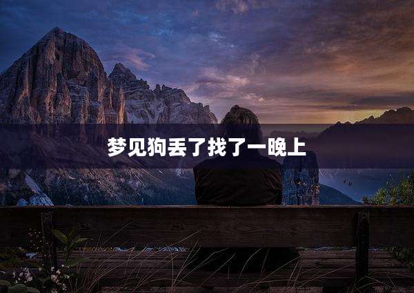 梦见狗丢了找了一晚上