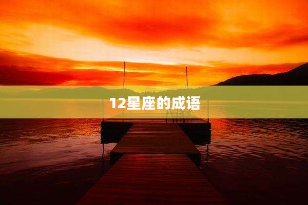 12星座的成语