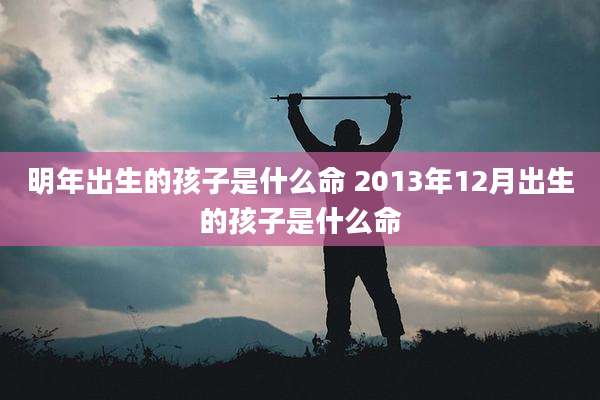 明年出生的孩子是什么命 2013年12月出生的孩子是什么命