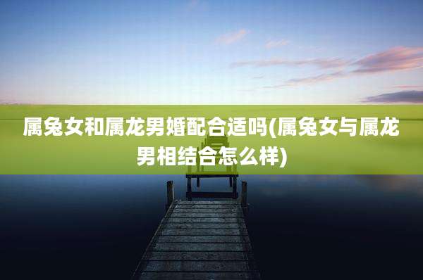 属兔女和属龙男婚配合适吗(属兔女与属龙男相结合怎么样)