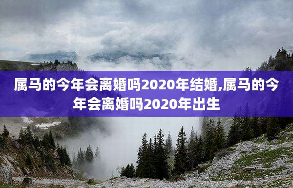 属马的今年会离婚吗2020年结婚,属马的今年会离婚吗2020年出生