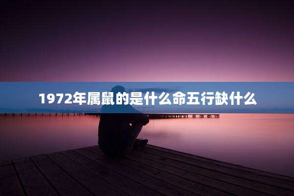 1972年属鼠的是什么命五行缺什么